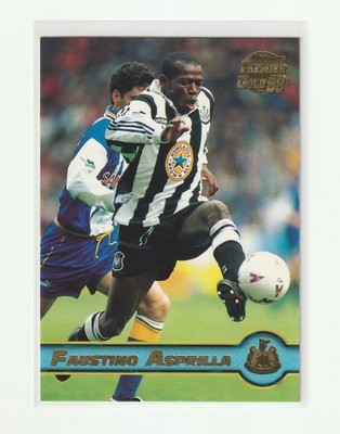 1997-98 MERLIN PREMIER GOLD 98 No.112 [ FAUSTINO ASPRILLA ] NEWCASTLE UNITED
