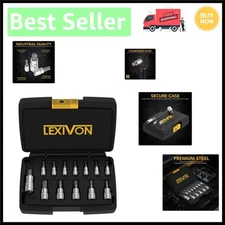 13-Piece Torx Bit Socket Set in S2 Alloy Steel with Chrome Finish