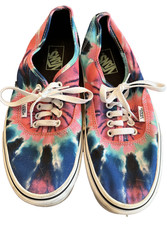 VANS Authentic Tie Dye Multi Canvas Women  s Size 10 Low Top Sneakers