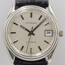 Reloj para hombre Juvenia 9062SV fecha esfera plateada usado casi como nuevo correa negra