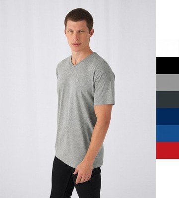 Herren V-Neck T-Shirt von B&C Baumwolle S bis 2XL Fair Wear Öko-Tex Exact TU006