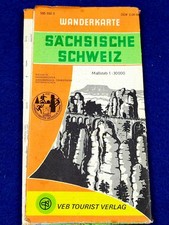 DDR - Wanderkarte der S&auml;chsischen Schweiz - 1981 - VEB Tourist Verlag