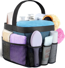 Mesh Shower Caddy Portable for College Dorm Room Essentials with 8 Pockets, Hang