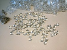 500 OTTAGONI CRISTALLO Ricambi LAMPADARIO 14 mm VINTAGE ANTICO abat jour 1,4 cm