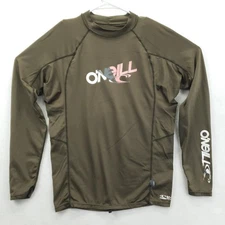 O'Neill Shirt Mens 2XL Olive Rash Guard UPF 50+ Long Sleeve Surf Swim