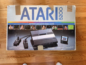 Atari 5200 Game Console w/ Box, 2 Games, Power Supply - untested Powers On Read!