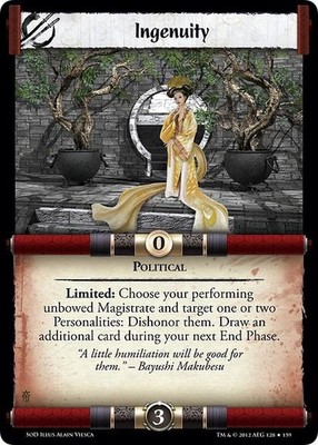 Ingenuity - Seeds of Decay - Legend of the Five Rings CCG