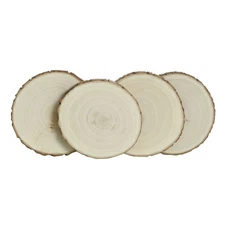 Stylecraft Unfinished Wood Round Small Art/Coaster Set (4 Pieces)