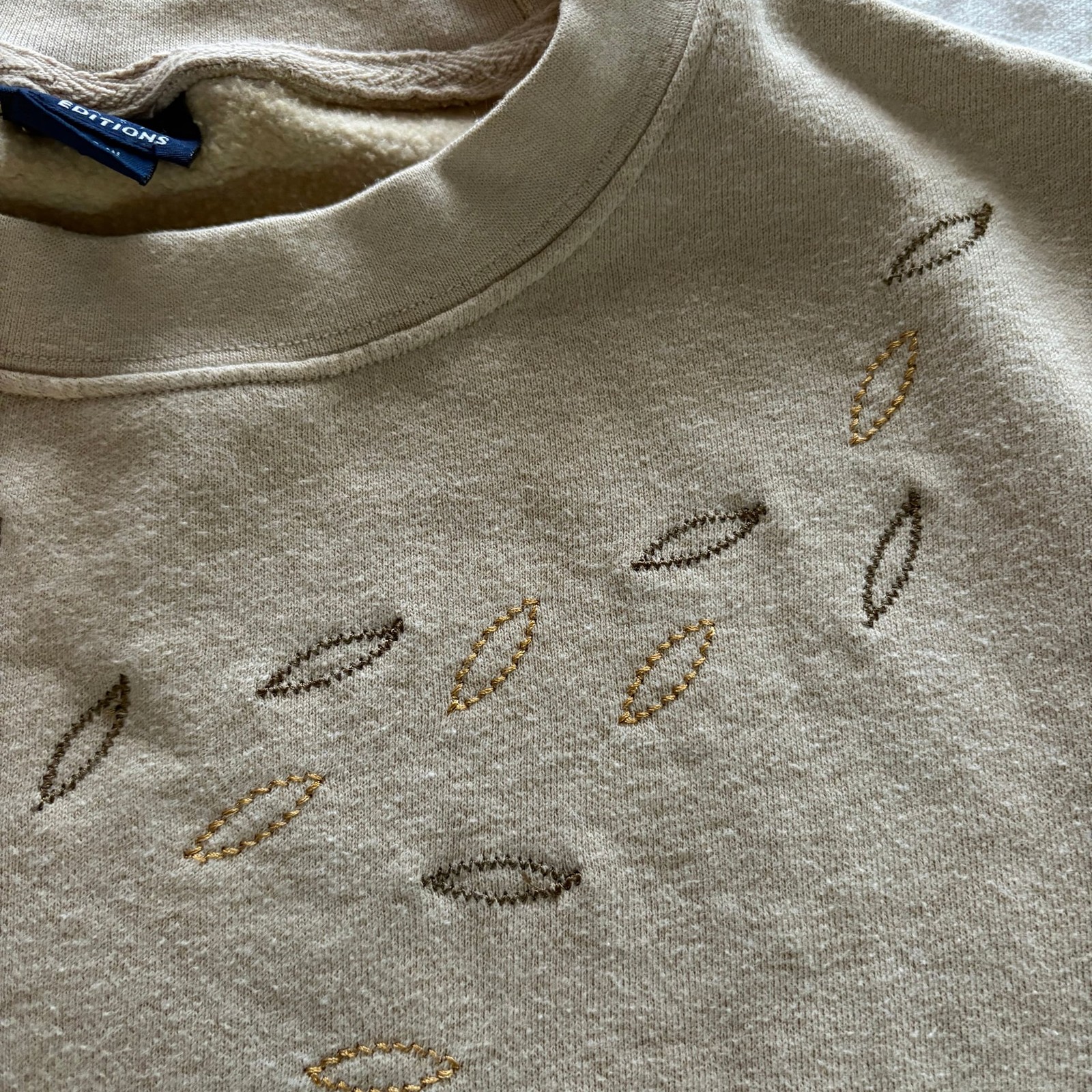 Vintage Basic Editions Embroidered Fall Wheat & L… - image 3