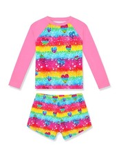 Tziharora Bathing Suits For Girl Size 6-7 Years Old Rose Red Hearts Swimsuits