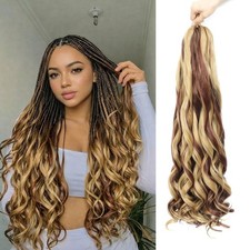 French Curl Braiding Hair Extensions 8 Packs Crochet Braids for Black Women ...