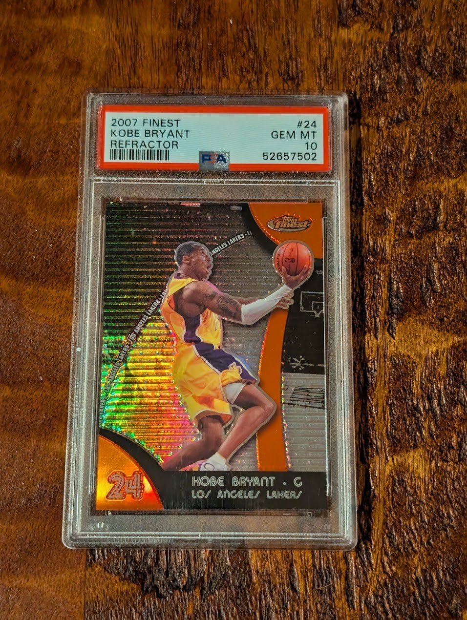 2007-08 Finest Refractor #24 Kobe Bryant LAKERS PSA 10 GEM MINT