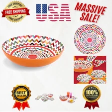 Stylish Melamine Salad and Pasta Bowl – Shatterproof & Dishwasher Safe, 11.75"