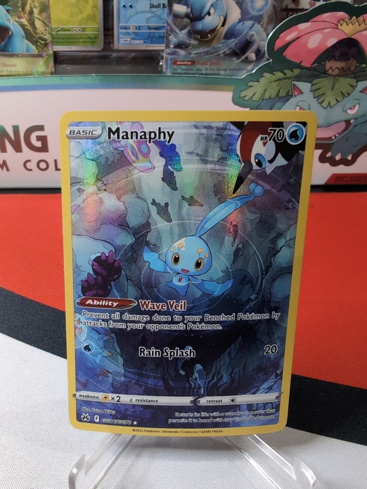 Manaphy - GG06/GG70 - Pokemon Crown Zenith Galarian Gallery Holo Card NM