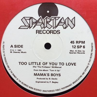 Mama s Boys Too Little Of You To Love  12'' Ep Vinyl Record Vg+ 1983