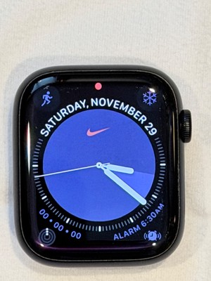 Apple Watch Nike Series 7 45mm Midnight Aluminum A2474 -VERY GOOD w BONUS EXTRAS