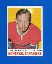 1970-71 Topps Hockey #50 Yvan Cournoyer HOF Montreal Canadiens Centered EXMT-