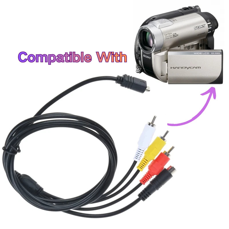 5ft AV Audio Video TV Cable Cord Lead for Sony Handycam DCR-