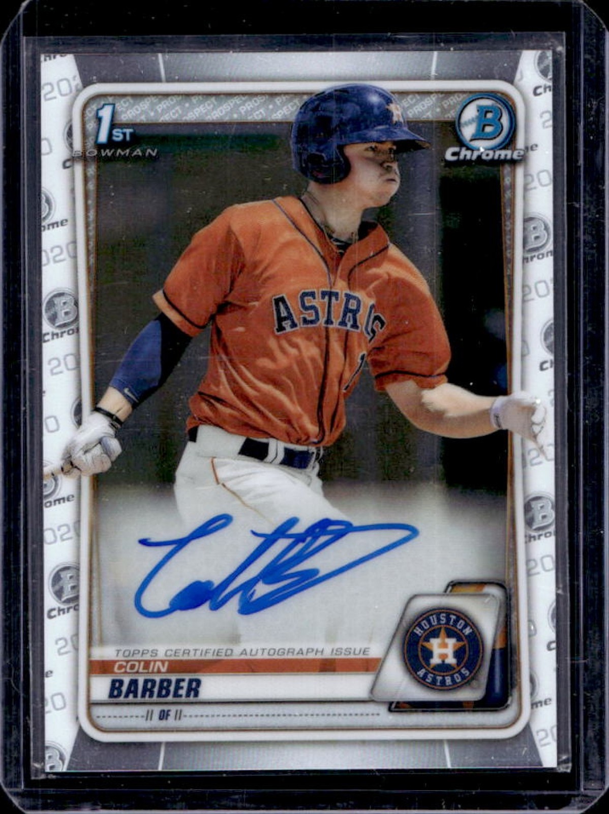 2020 Bowman Chrome Colin Barber Auto 1st #CPA-CBA Astros
