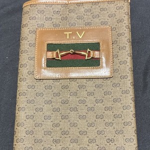Gucci Beige/Brown Folding Wallet GG Logo Pattern w/ T.V Character Detail