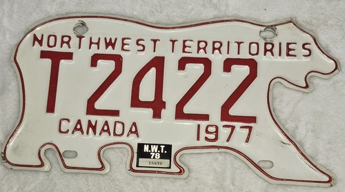 1977 Northwest Territories License Plate