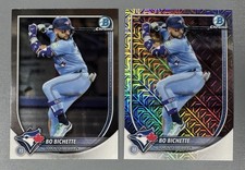 2- 2025 Bowman Chrome Bo Bichette: Mega Box Mojo Refractor, Base #56 Blue Jays