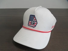 Sea Island Golf Hat Cap Snap Back White Red Rope Pukka Mens USA Flag Georgia
