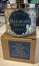 Bath Body Works Large 3-Wick Candle Sweet BLUEBERRY SUGAR Scented 14.5 oz NEW