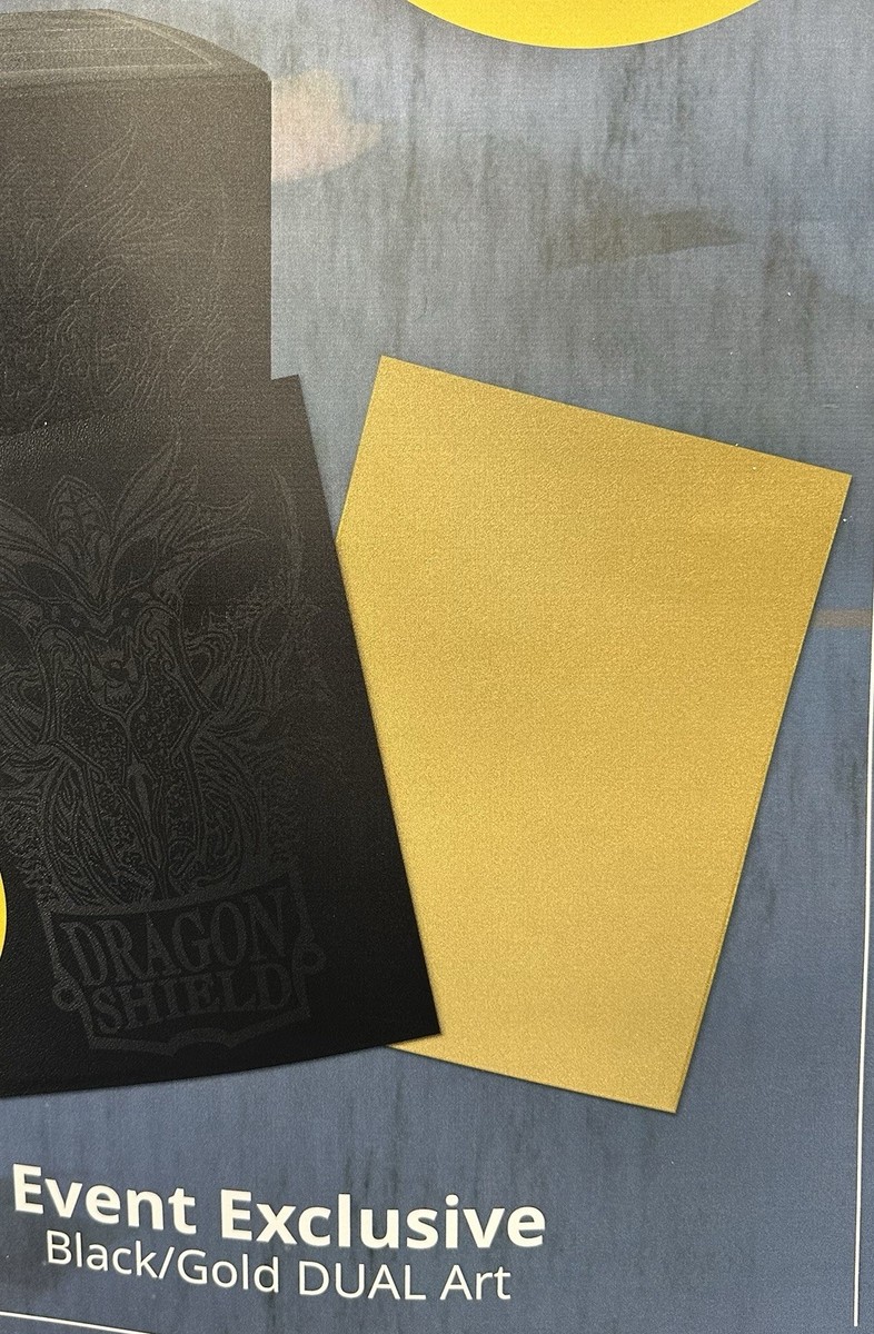 dragon shield card sleeves bulk Gen Con 2025 Dragon Shield Event Exclusive Black/Gold Standard Card Sleeves