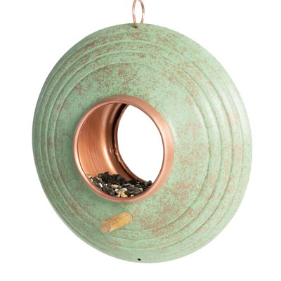 Verde Fly-Thru Bird Feeder, Copper Accents, Multiple Perches By Good Directions