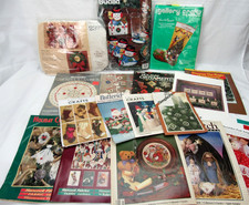 Christmas Craft Lot Kits stocking Patterns Cross Stitch snowmen ornaments etc