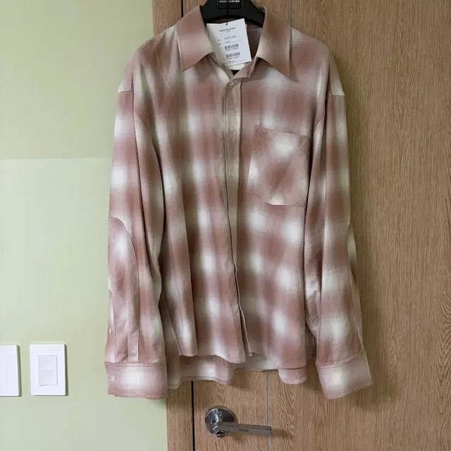 Wooyoungmi 25FW Beige Gradient Check Shirt for Sale