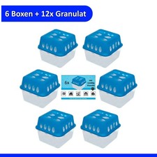 6 Luftentfeuchter Absorber mit 12x400g Granulat Entfeuchter Raum Auto Wohnwagen