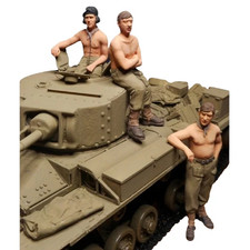 KIT MODELO FIGURA RESINA DESCANSANDO SOLDADOS MILITARES DE LA SEGUNDA GUERRA MUNDIAL 1/35 sin montar sin pintar