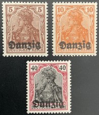 DANZIG 1920 AI-III ** POSTFRISCH TADELLOS SATZ UNVERAUSGABTE gepr&uuml;ft BPP (H3220