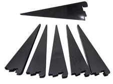 6 Rubbermaid 9" Twin Track Shelving Brackets Black Used Bracket FG4C0402BLA