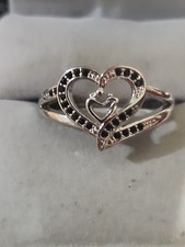 Mutter & Kind Ring Herz Sterlingsilber 925 Gr...
