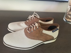 Mens - Crown And Ivey, Size 10 Tan Saddle Oxfords.  Brand New.