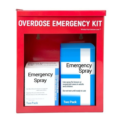 #ad Overdose Kit Non Locking Cabinet High Visibility amp; Secure 22 Gauge Steel ... $125.70