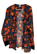 Uniform Advantage Halloween snap up lab coat 1X Pumpkins Witches Hat Broom Moon