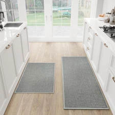Kitchen Mat Set of 2 PCS, Cushioned Non Slip Rugs for Kitchen Floor, Absorben...