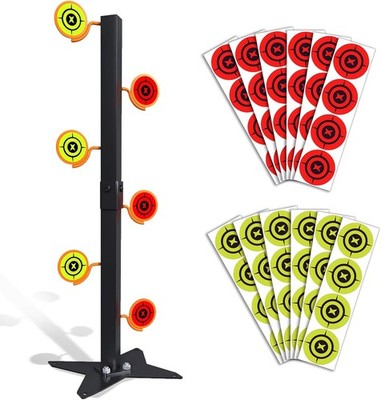 Dueling Tree Target Kit with 6 Steel Targets, Metal Shooting Target with Deta...