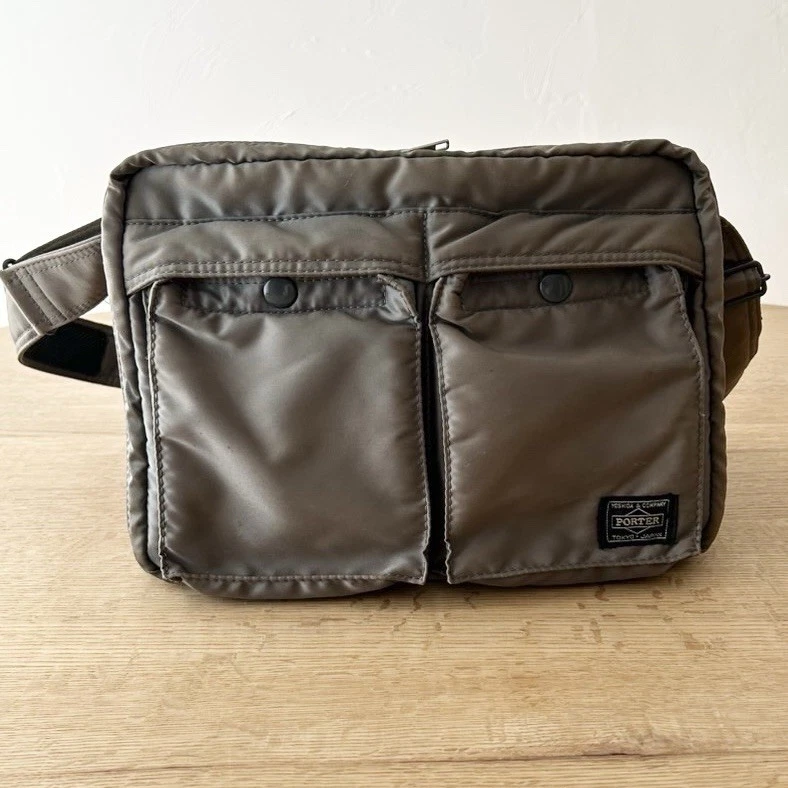 Bolso de Hombro PORTER Tanker Gris Plateado L 2 Capas Descatalogado Usado Japón Foto 2 de 4