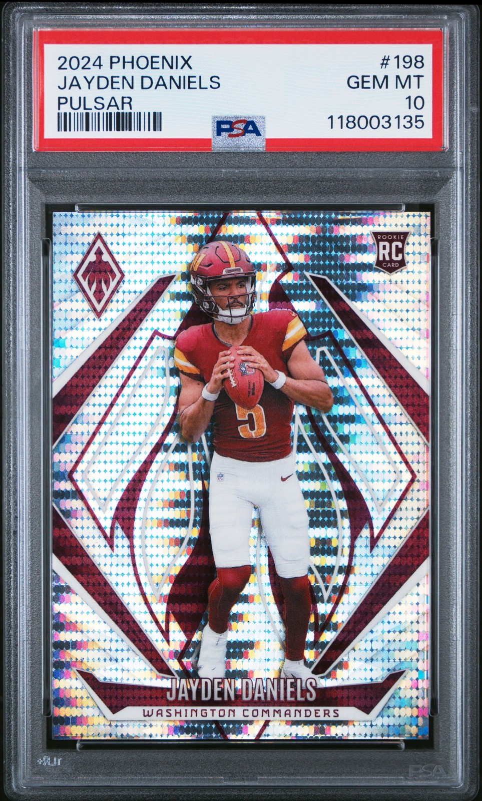 2024 Panini Phoenix Jayden Daniels #198 Pulsar PSA 10 /200 Rookie RC