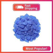 QYGL Sea Glass for Crafts - 14oz Cobalt Blue Frosted Seaglass Pieces - Vase Fill