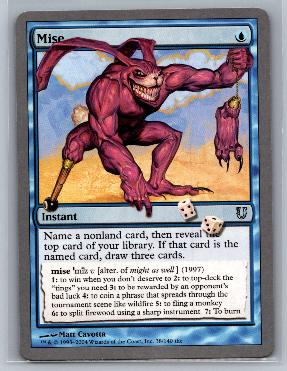 Magic The Gathering Unhinged Mise #38/140 MTG TCG CCG