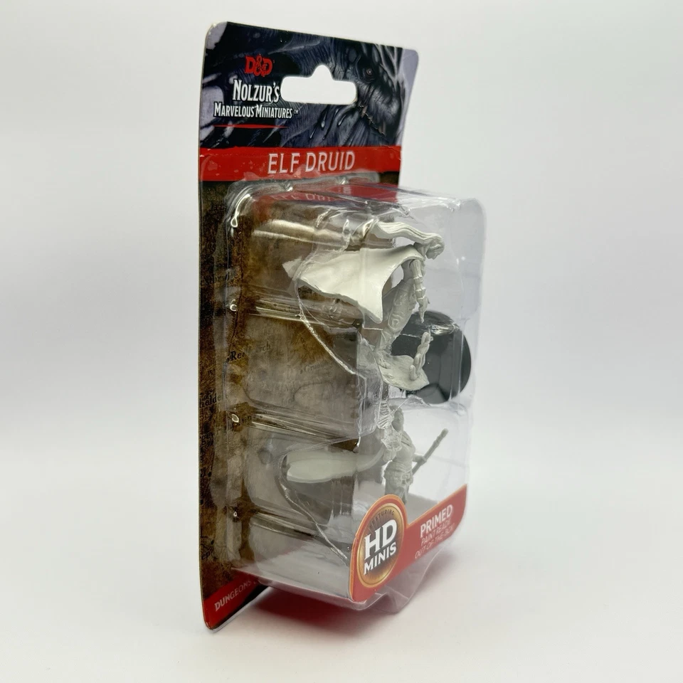 Maravillosas miniaturas sin pintar de D&D Nolzur - Druida elfo - Mazmorras y dragones Foto 4 de 4