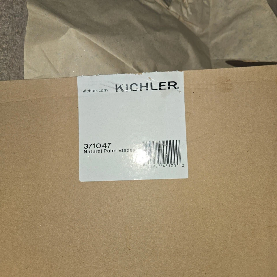 Kichler 371047 Natural Palm Blades Ceiling Fan Replacement Blades Set - Image 3 of 4