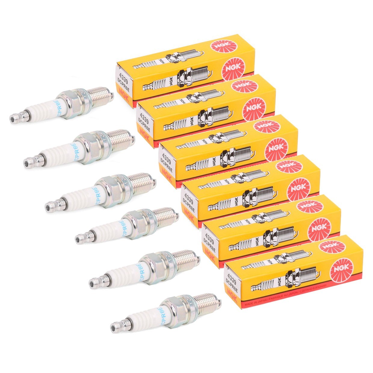 NGK 4339 Spark Plug - DCPR8E - Set of 6
