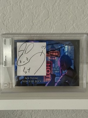 Cyber Punk Edgerunners Lucy Aoi Yuuki Autographed Cut Card Beckett Auth Auto